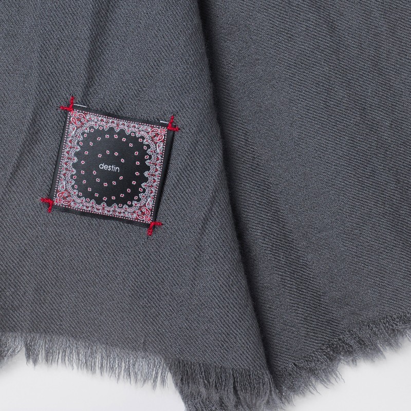 Destin Surl Fringed Scarf In Gray