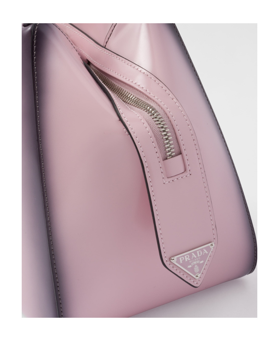 Prada Small Brushed Tote Bag In Pink