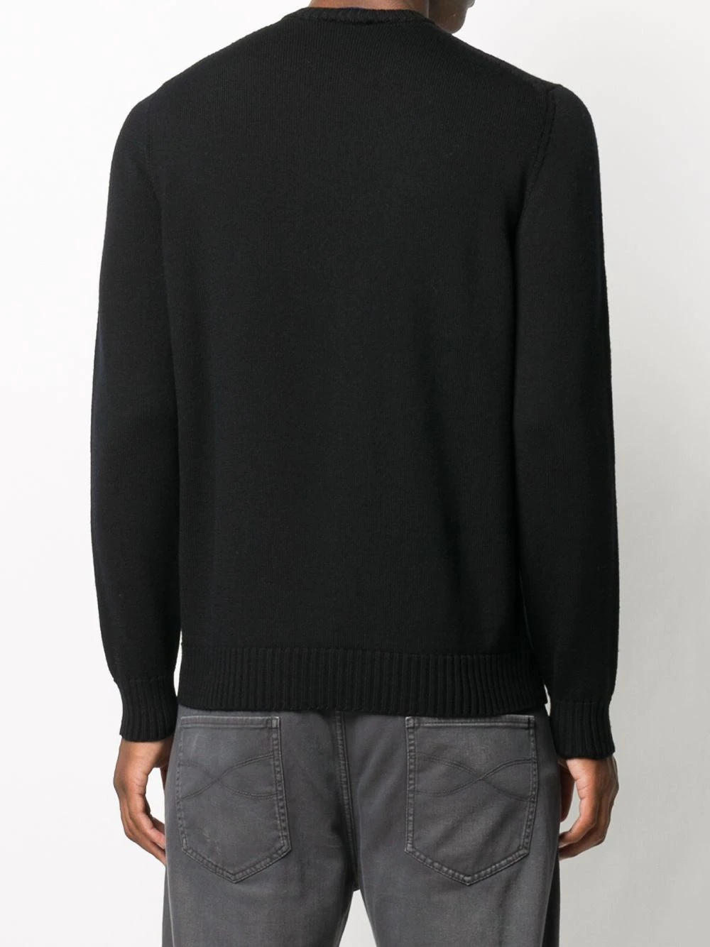 Drumohr Raglan-sleeved Cashmere Jumper In Black