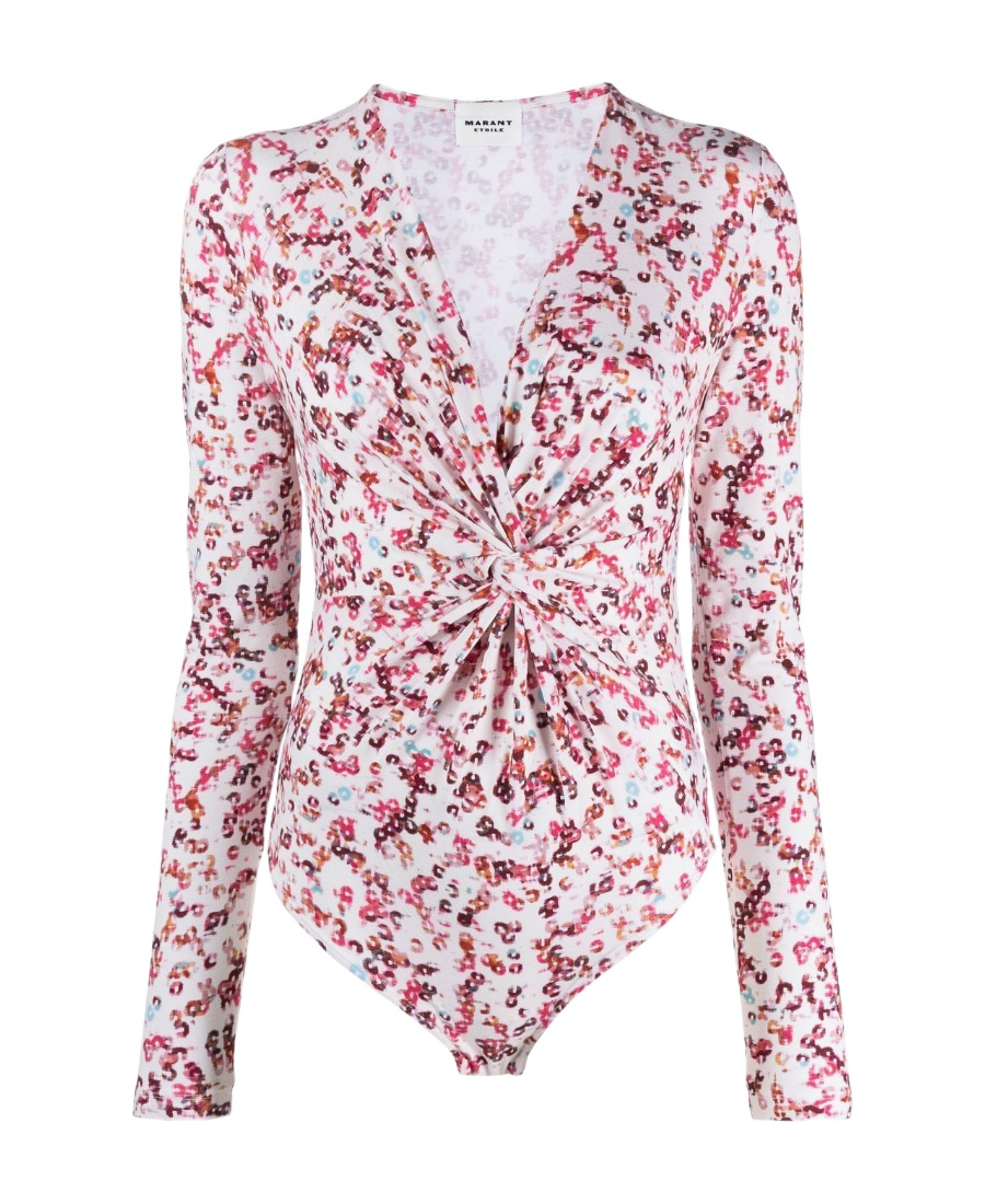 Isabel Marant Étoile Abstract-print Bodysuit In Pink