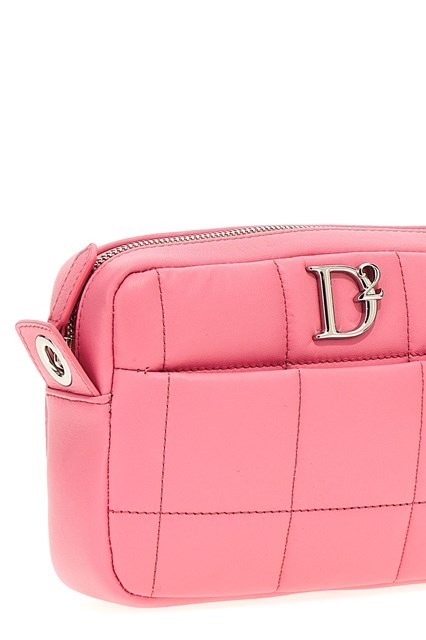 Dsquared2 D2 Plaque Small Crossbody Bag In Pink