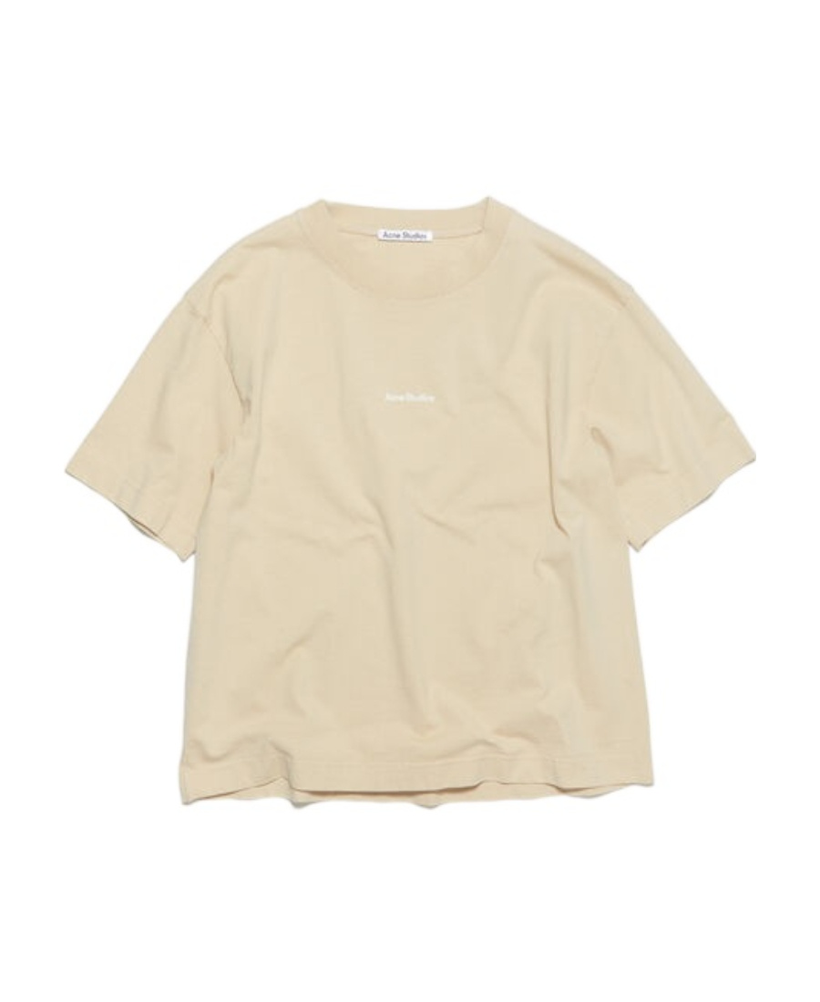 Acne Studios Logo-print Short-sleeved T-shirt In Nude