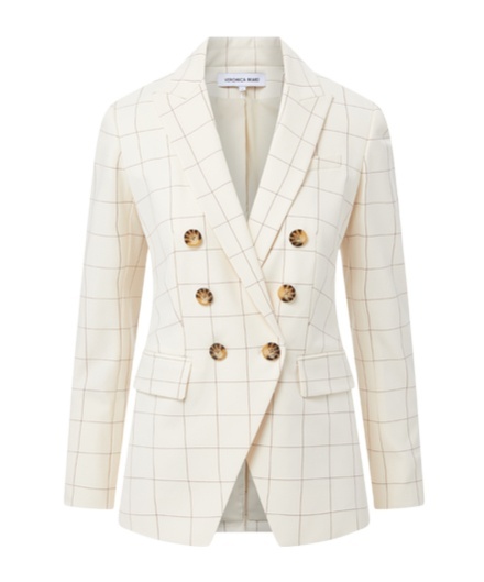 Veronica Beard Long-sleeved Suit Coat In White
