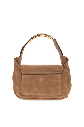 Moschino Handle Me Top Handle Bag In Brown