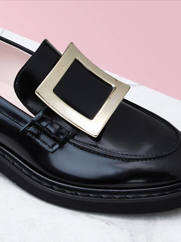 Roger Vivier Viv Rangers Met Buc 25 Loafers In Black
