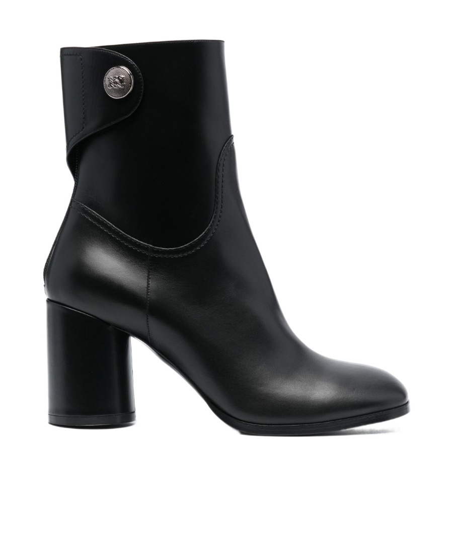 Casadei 90mm Block-heel Leather Boots