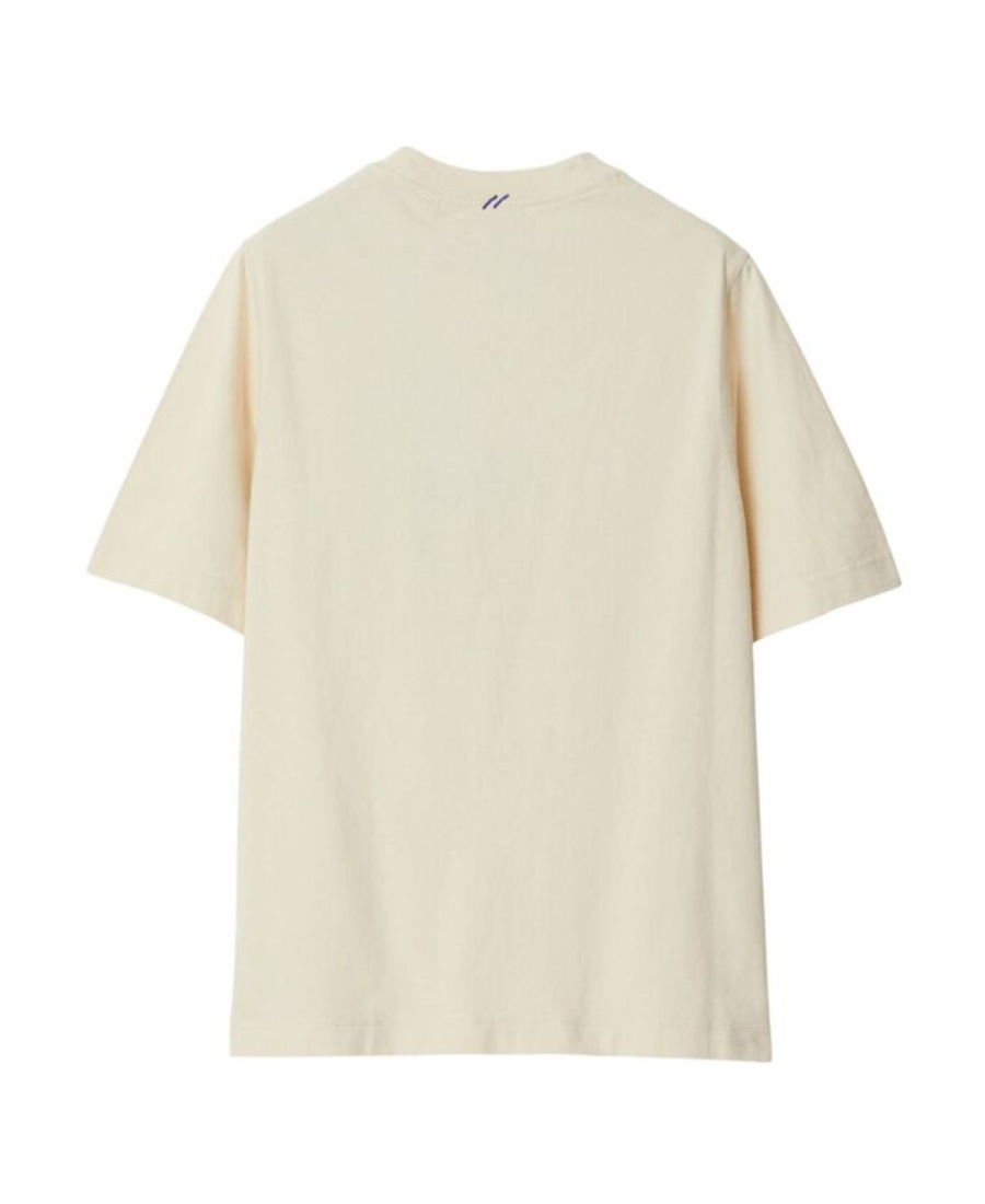 Burberry Ekd Cotton Short Sleeve T-shirt In Nude