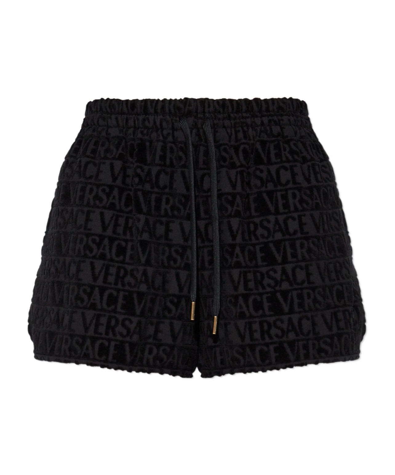 Versace Home Elastic Waist Shorts In Black