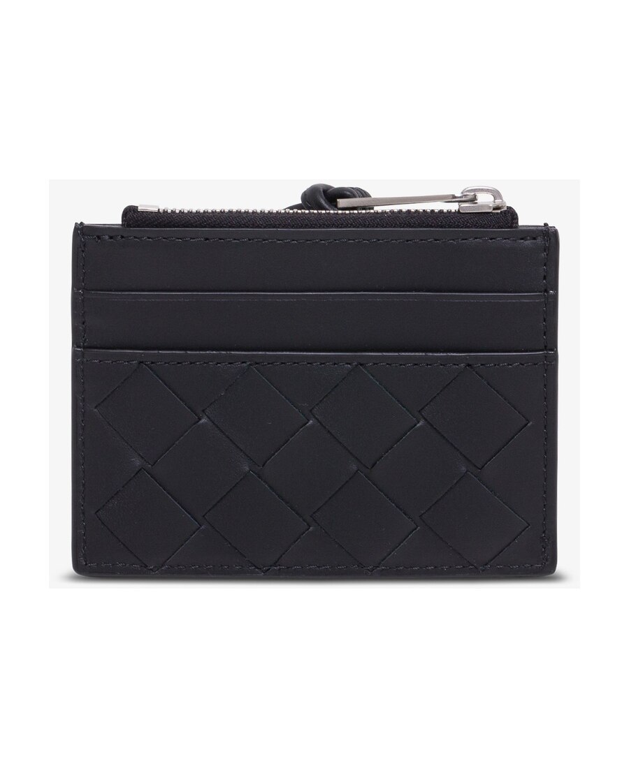 Bottega Veneta Logo Woven Clip In Black