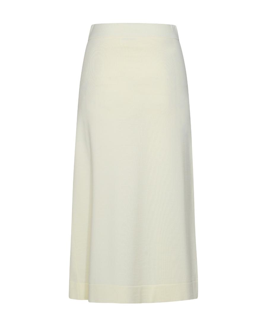 Jil Sander A-line Fine-knit Midi Skirt In White