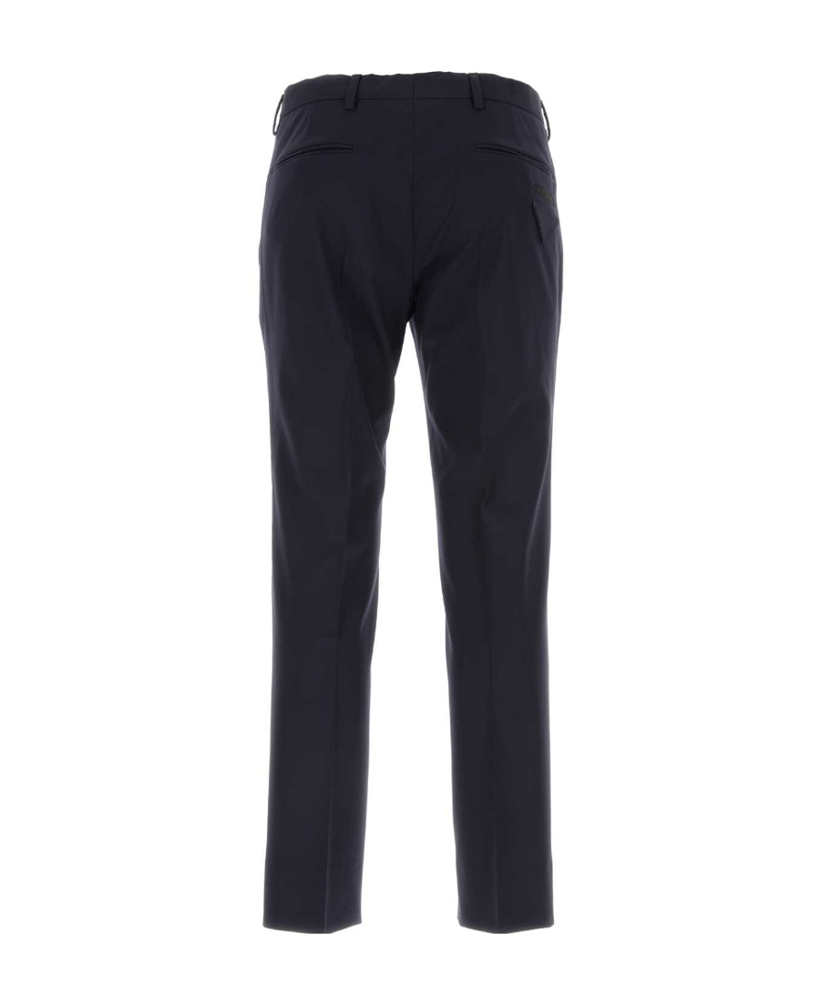 Prada Wool Stretch Pant With Pockets And Loops In Blue