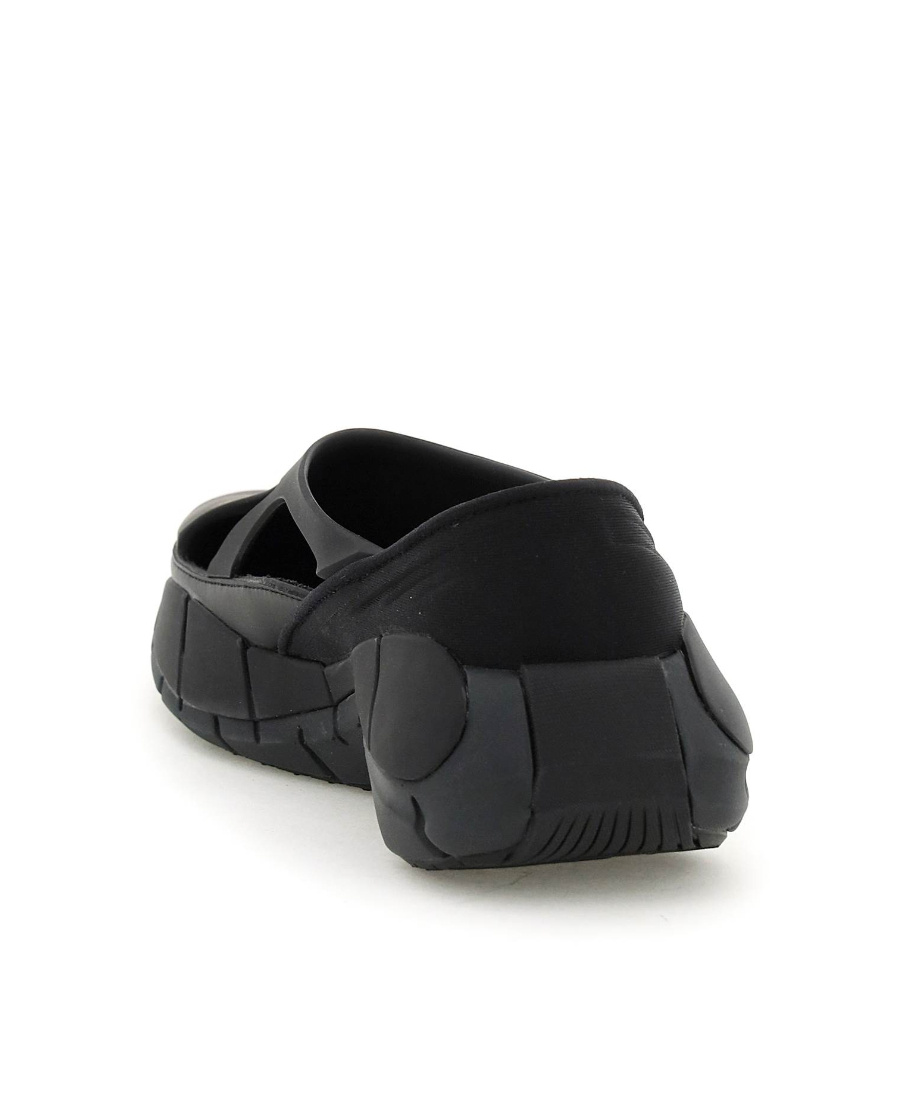 Maison Margiela X Reebok Black Croafer Slip-on Rubber Sneakers In Black