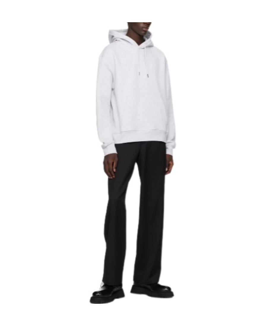 Jacquemus Logo Embroidered Drawstring Hoodie In White