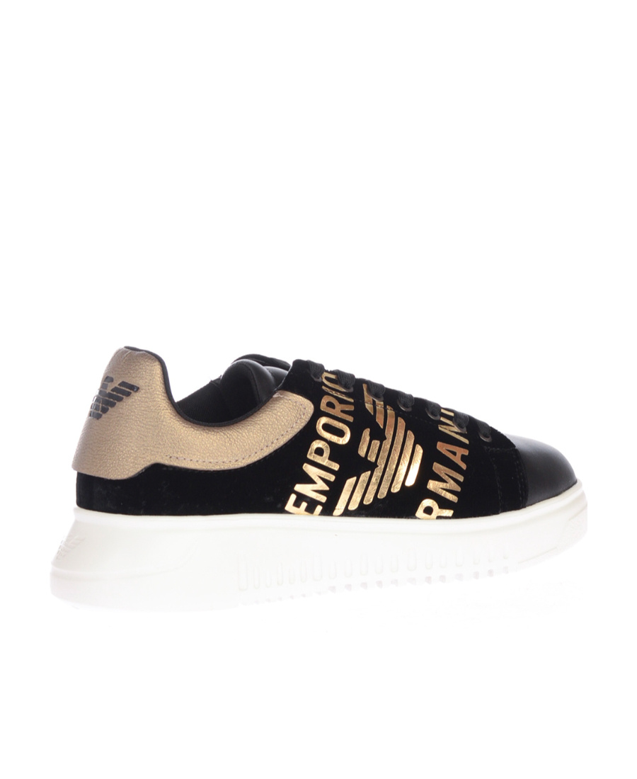 Emporio Armani Alphabet Casual Sports Shoes In Black
