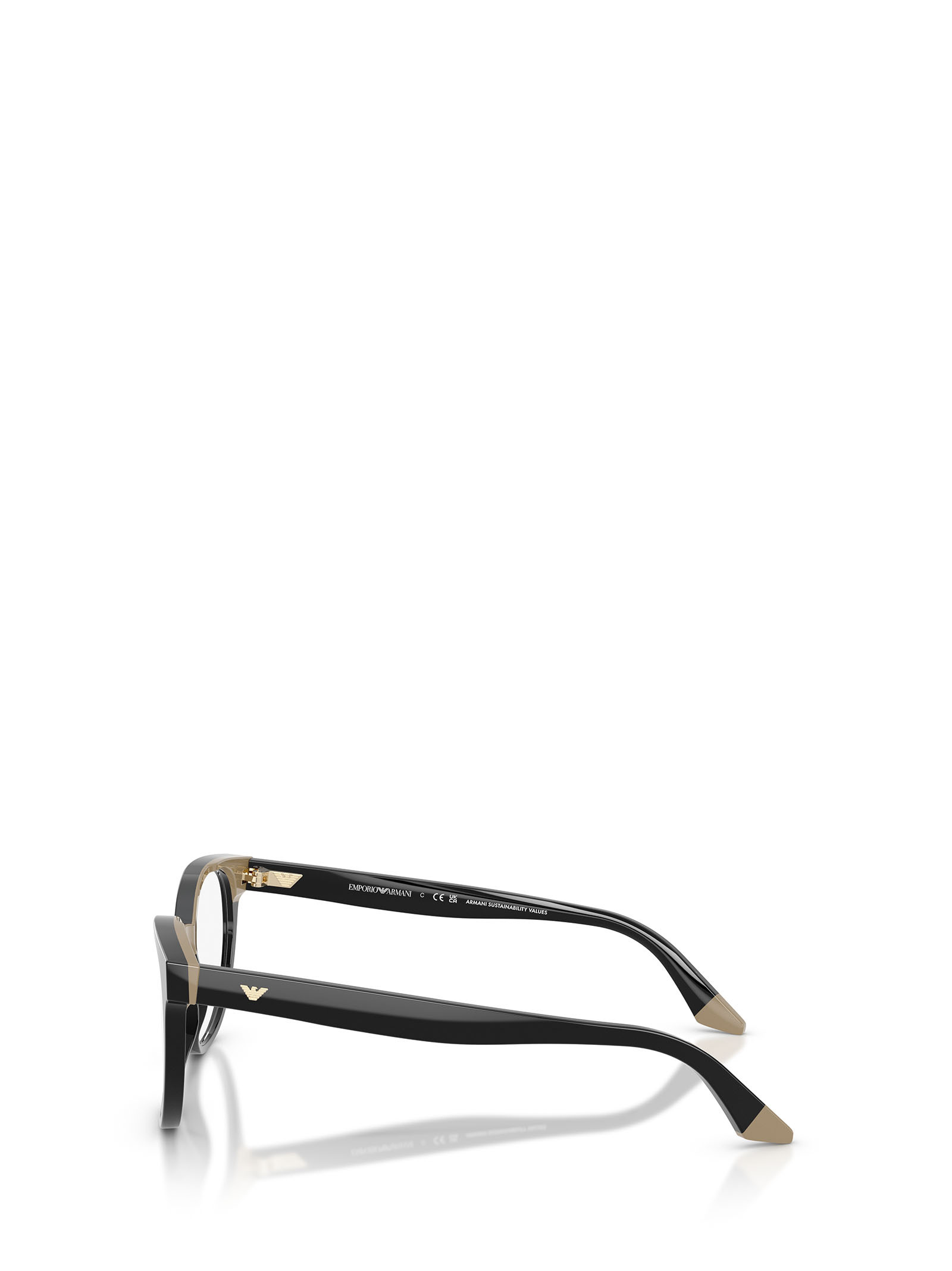Emporio Armani Full Frame Plain Mirror In Black