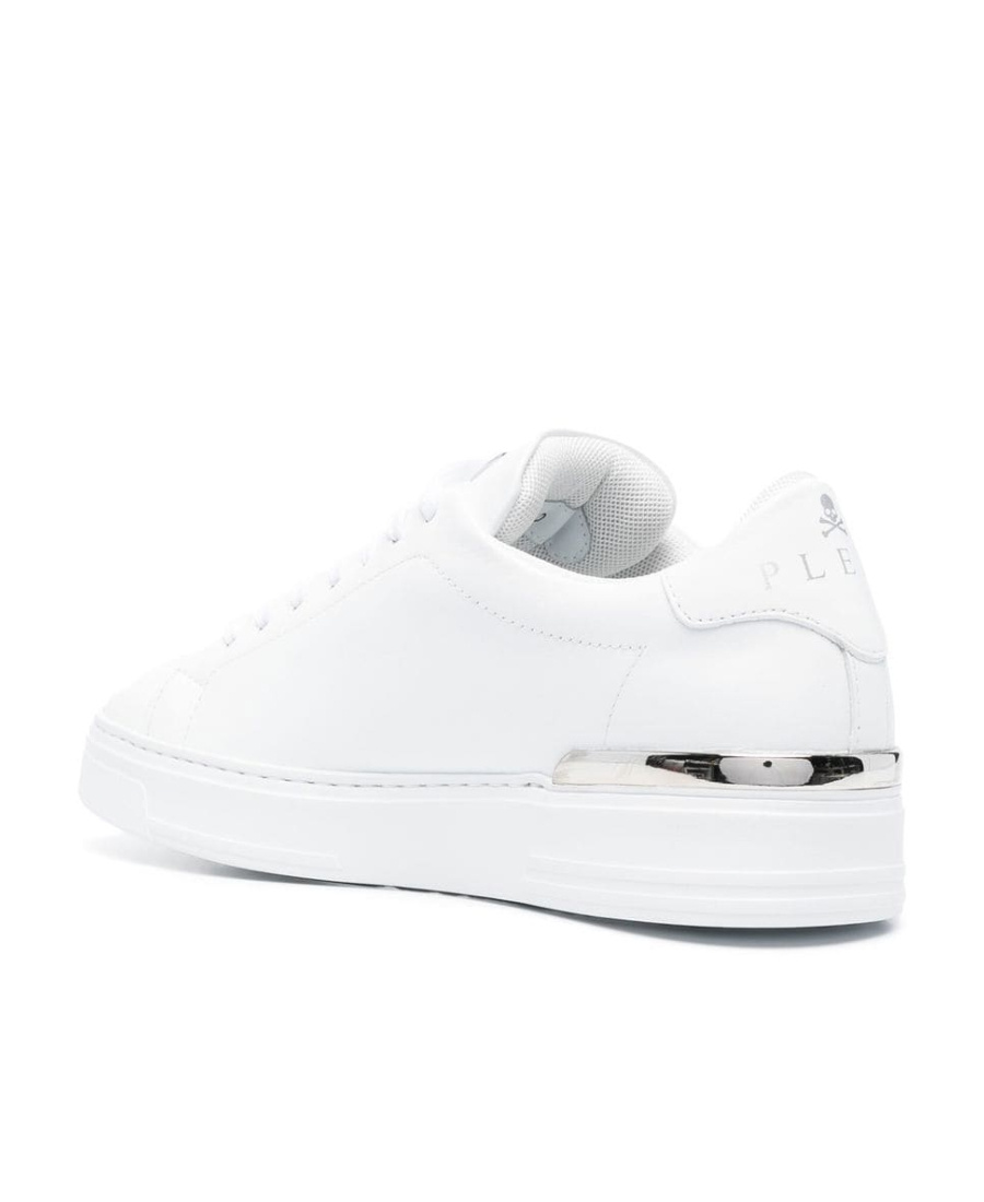 Philipp Plein White Leather Sneakers In White