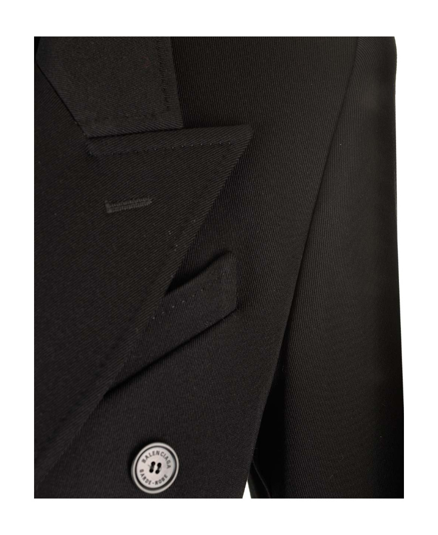 Balenciaga Peak-lapels Double-breasted Blazer In Black