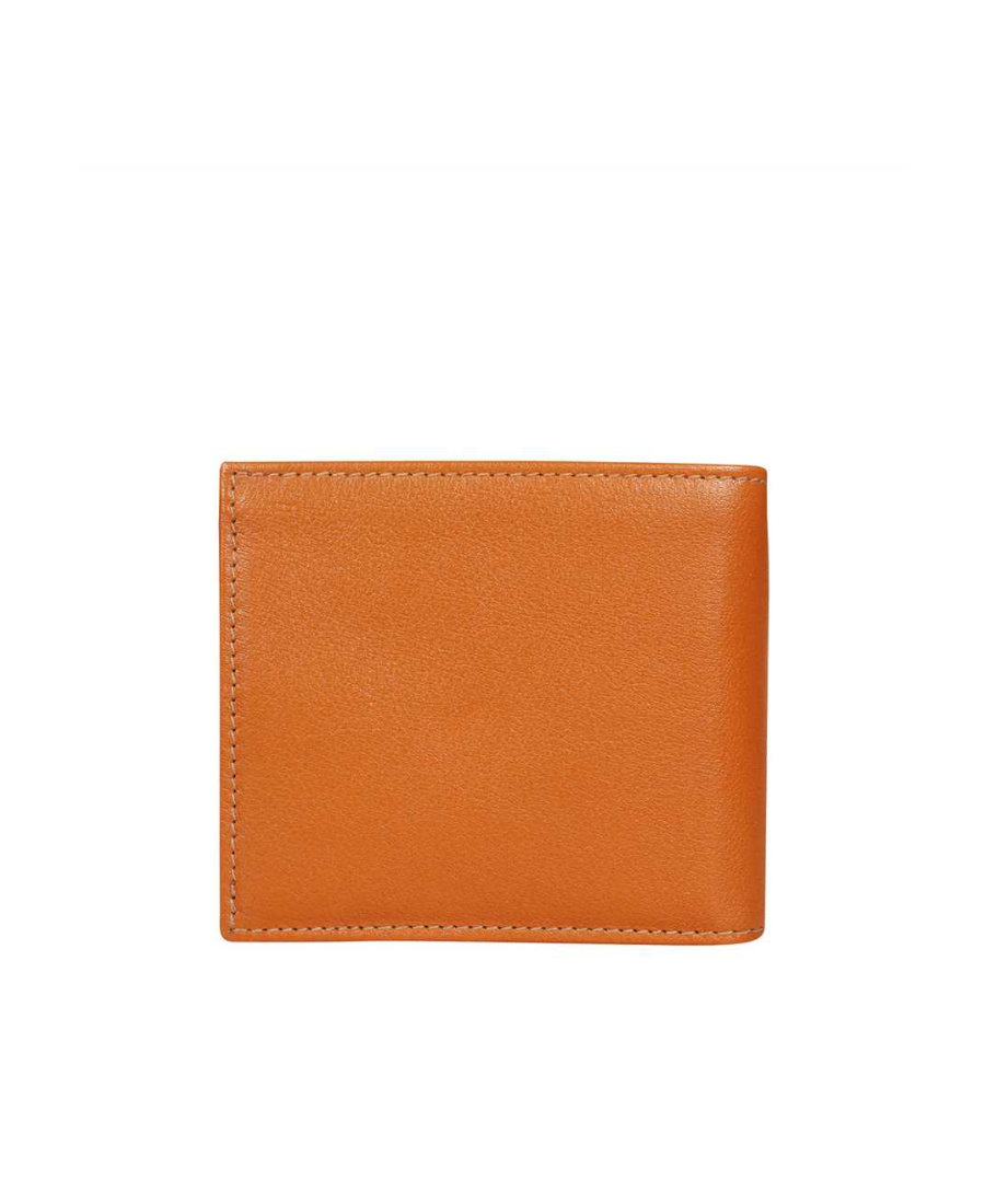 Il Bisonte Logo Double Fold Wallet In Orange