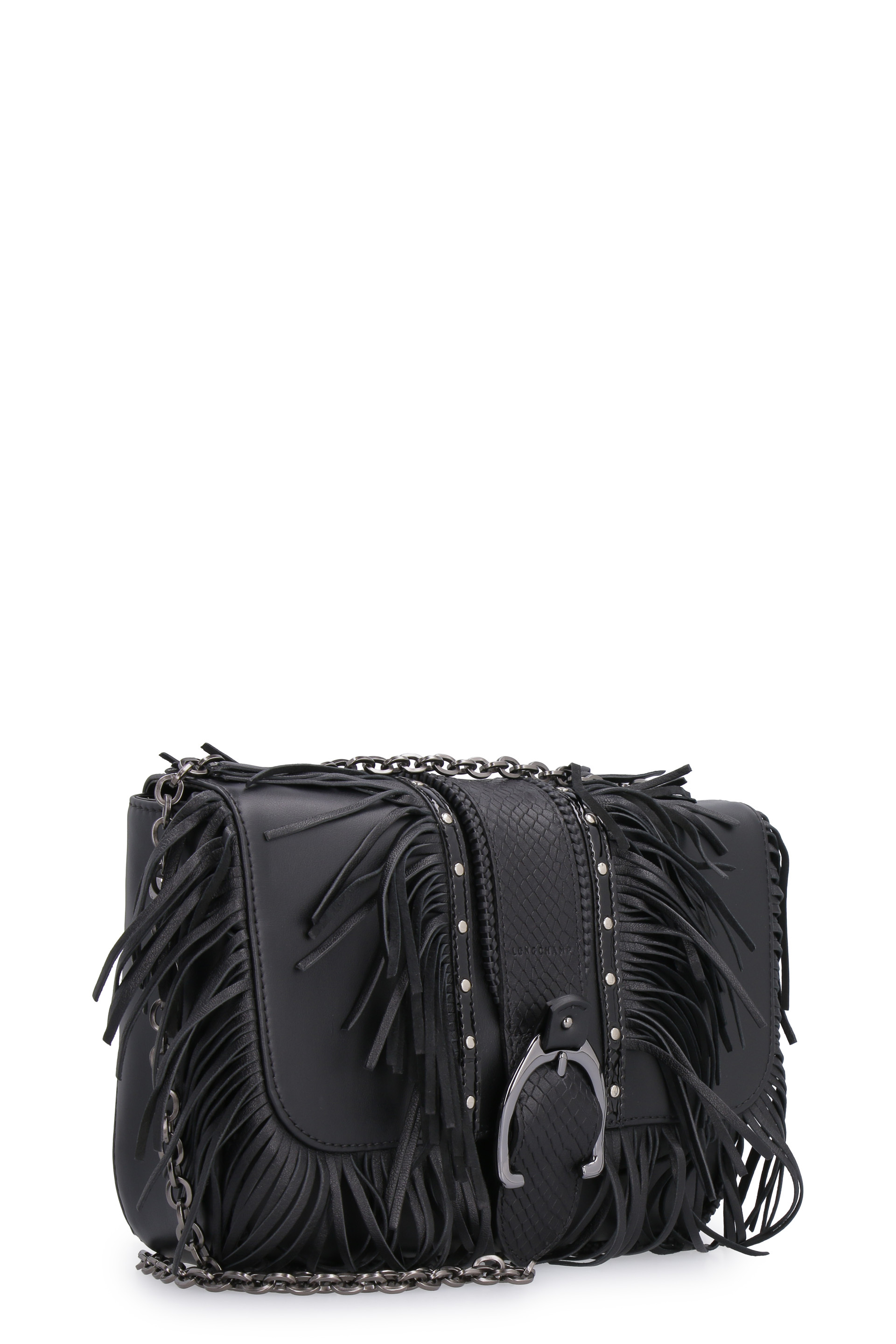 Longchamp Flip Shoulder Bag In Black
