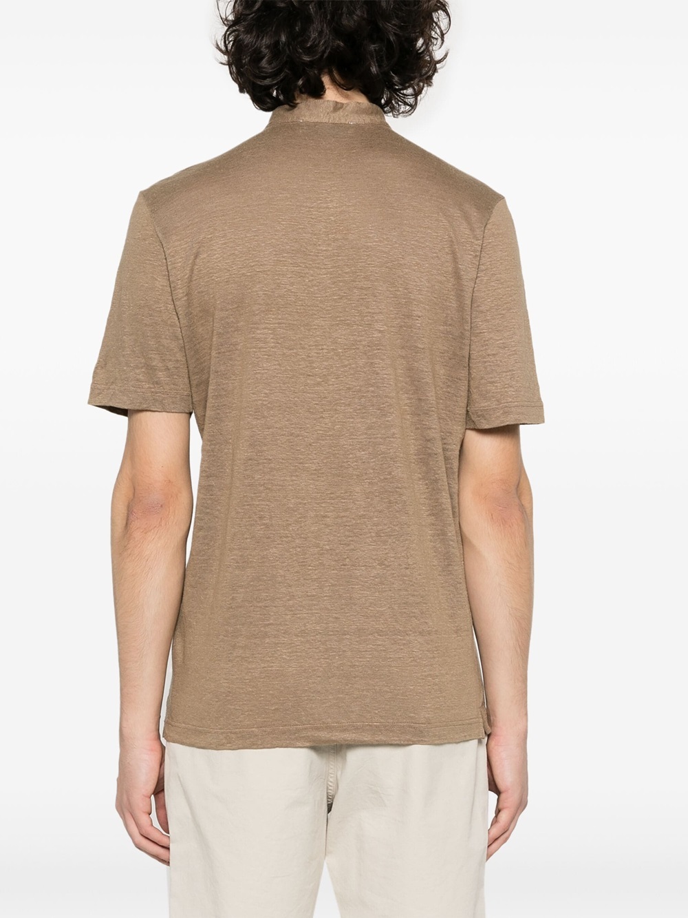Lardini Fine-knit Slub T-shirt In Brown