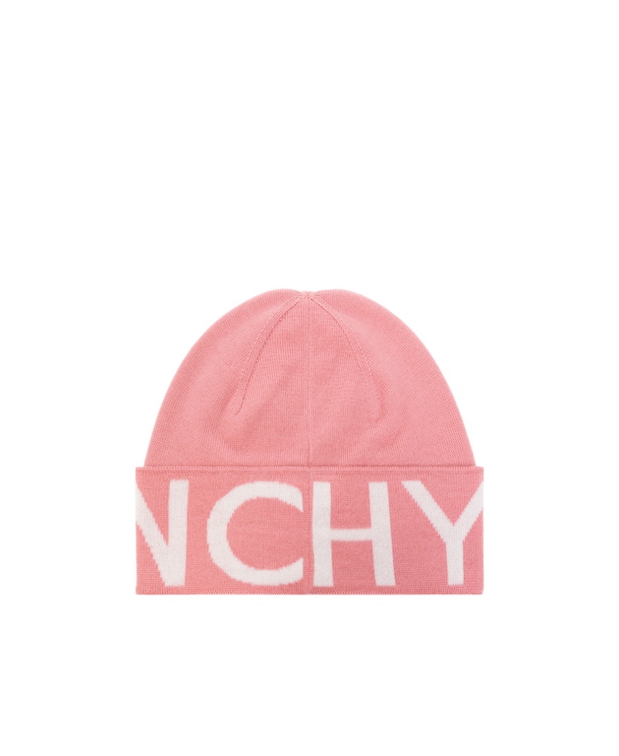 Givenchy Mark Woolen Cap In Pink