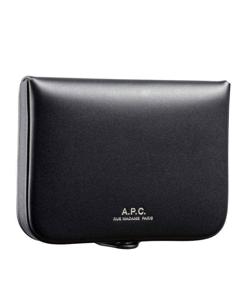 Apc Snap-fastening Leather Wallet In Black