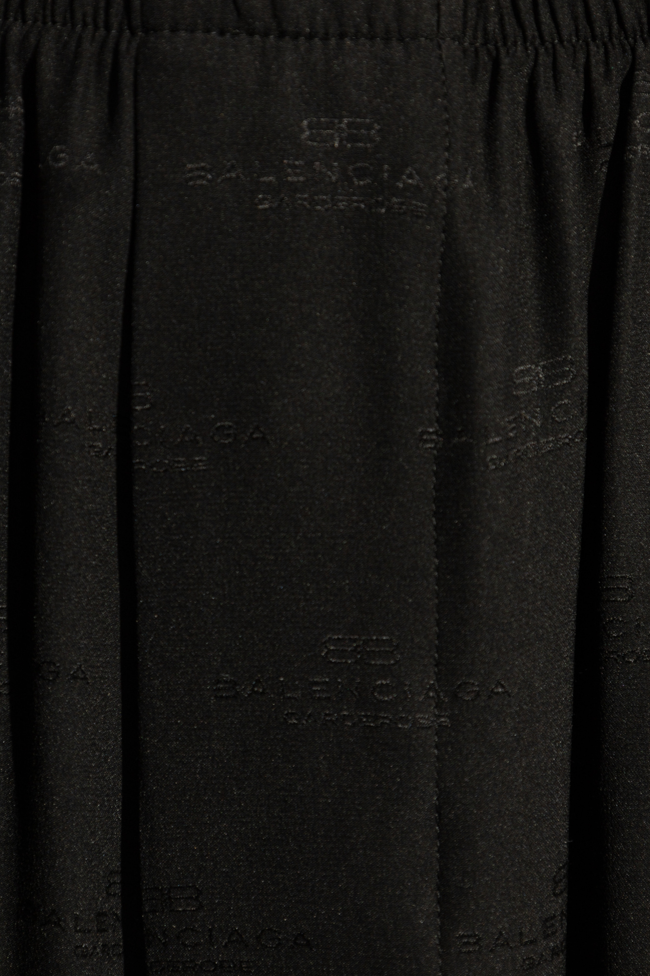 Balenciaga Elastic Waist Casual Pants In Black