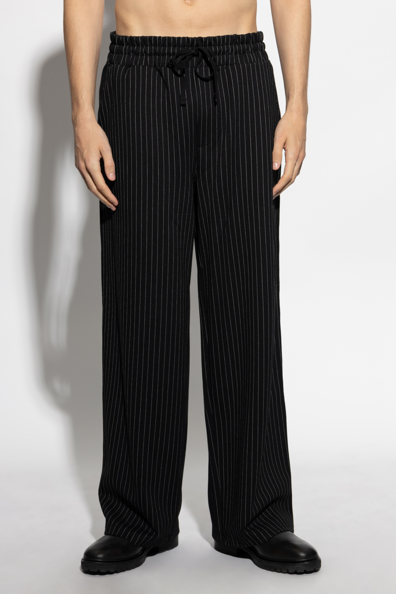 Allsaints Mens Sinclair Wide-leg Stretch-woven Jogging Bottoms Jet Black In Black
