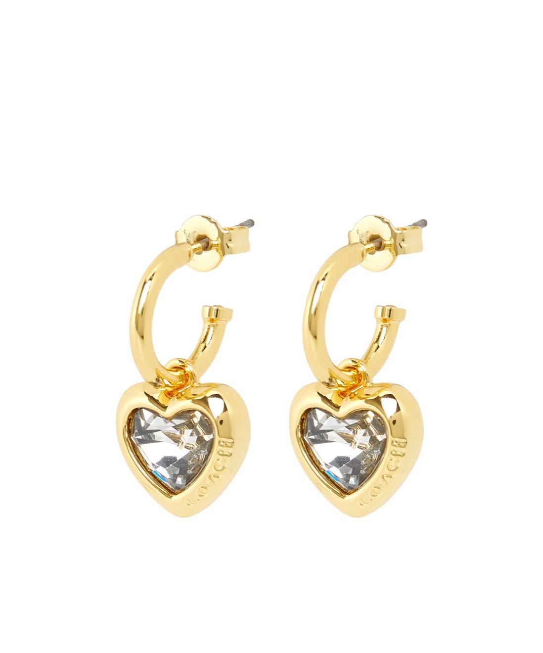 COACH HEART-SHAPED EARRINGS