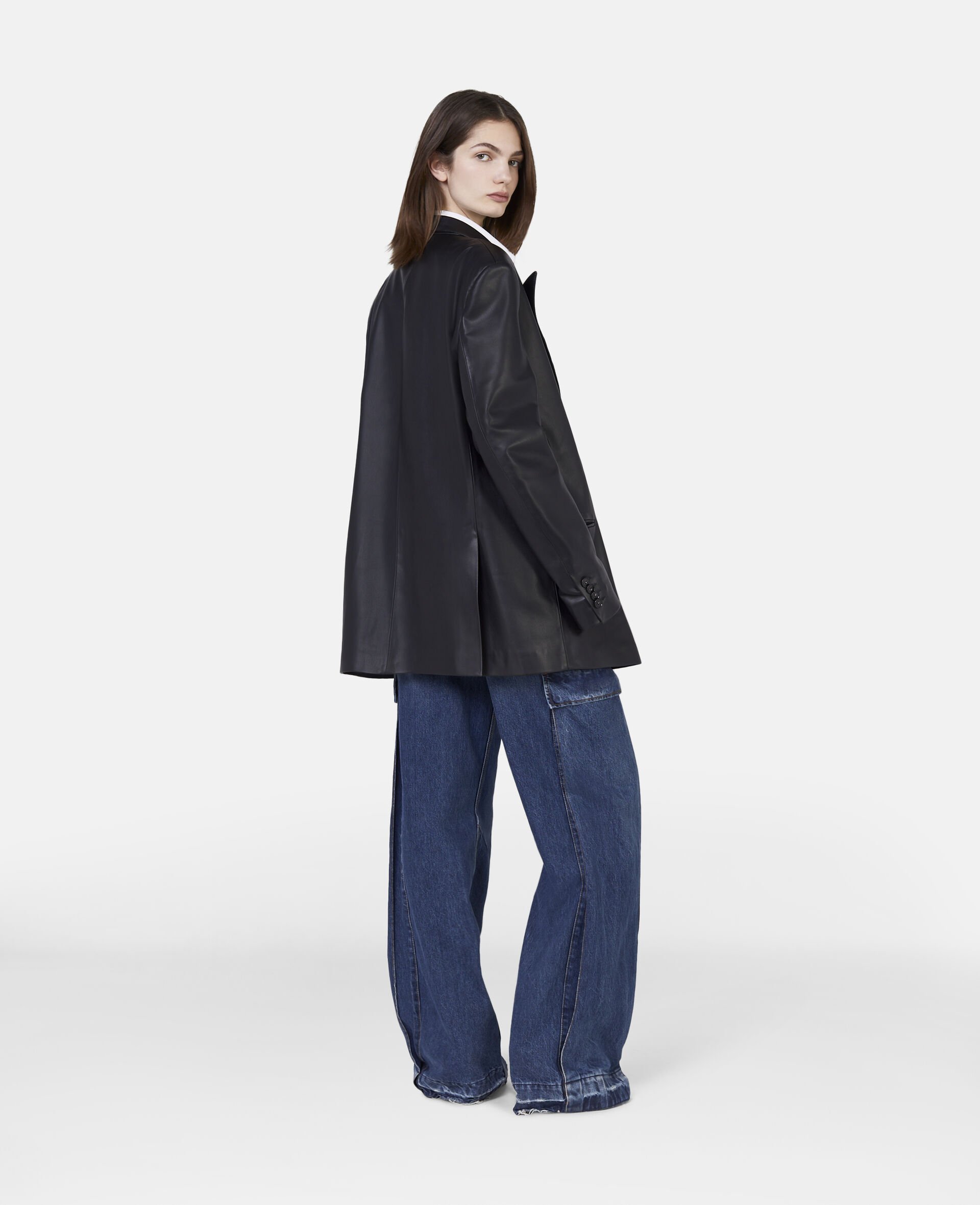 Stella Mccartney Alter Mat Double-breasted Blazer In Black