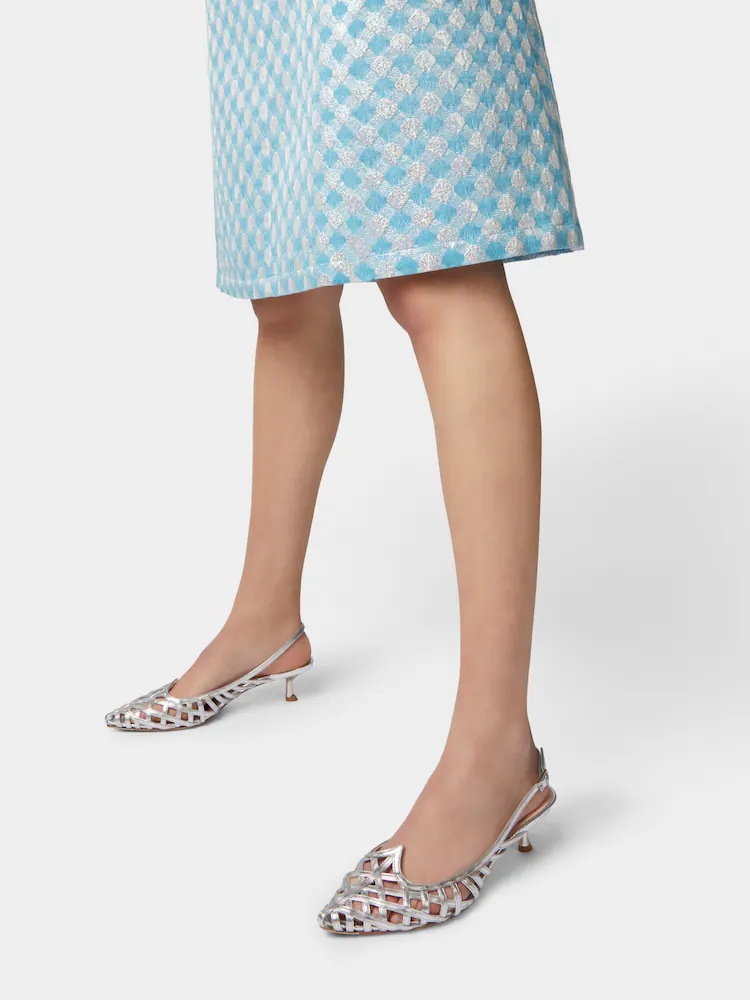Shop Roger Vivier I Love Vivier Multistrap Slingback Pumps In Leather In White
