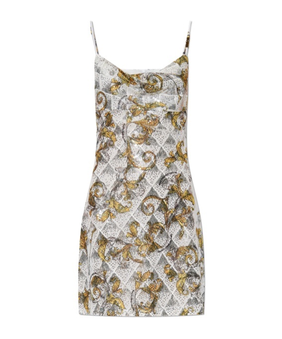 Versace Jeans Suspender Dress In Multicolor