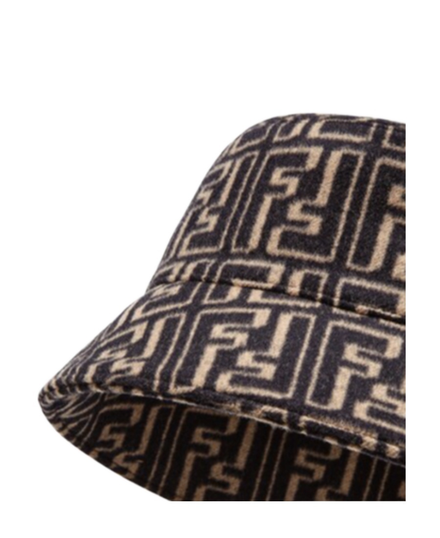 Fendi Ff-jacquard Bucket Hat In Brown