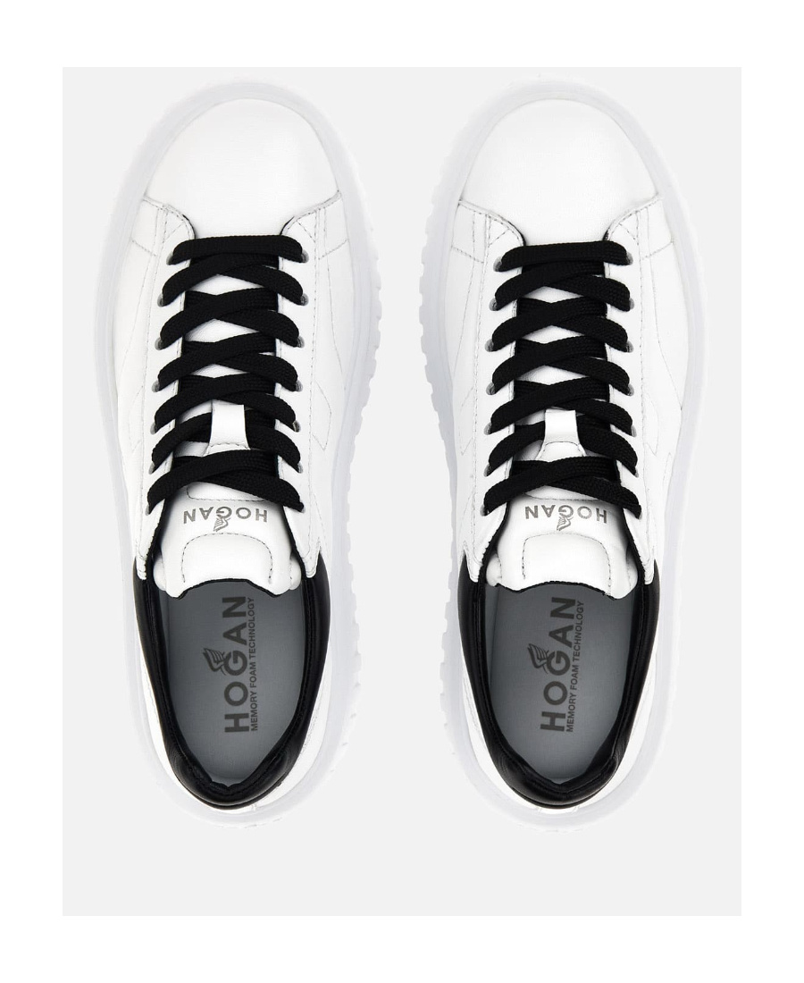 Shop Hogan Logo-embroidered Low-top Sneakers In White