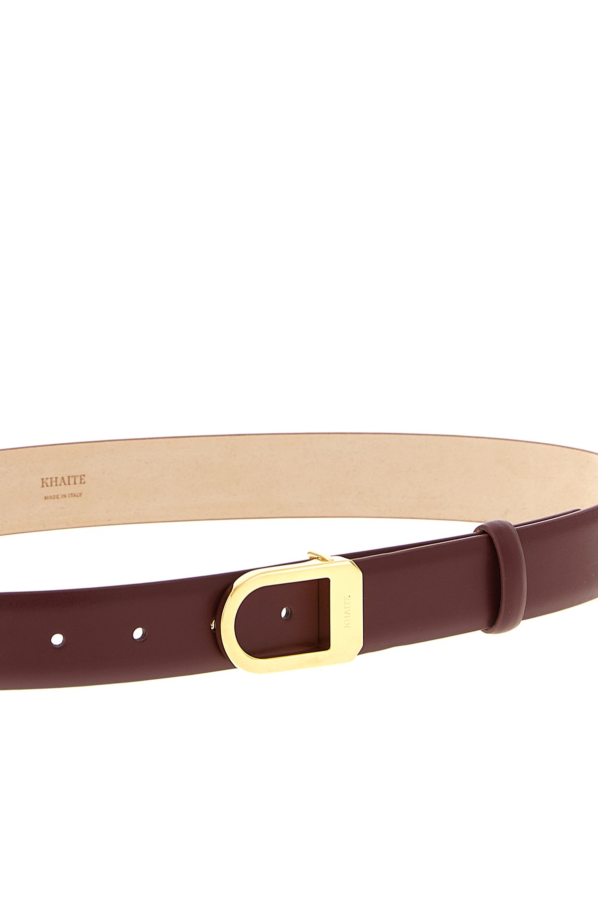Khaite Smooth Saddle Leather Belt In Brown