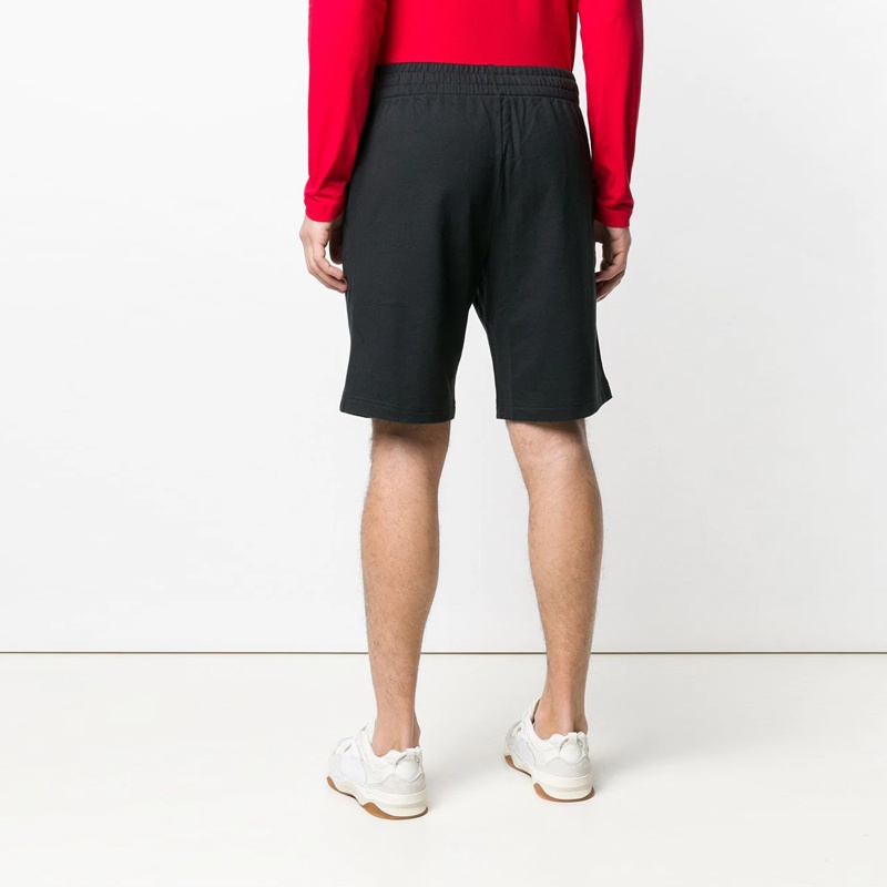 Emporio Armani Logo Printed Shorts In Black