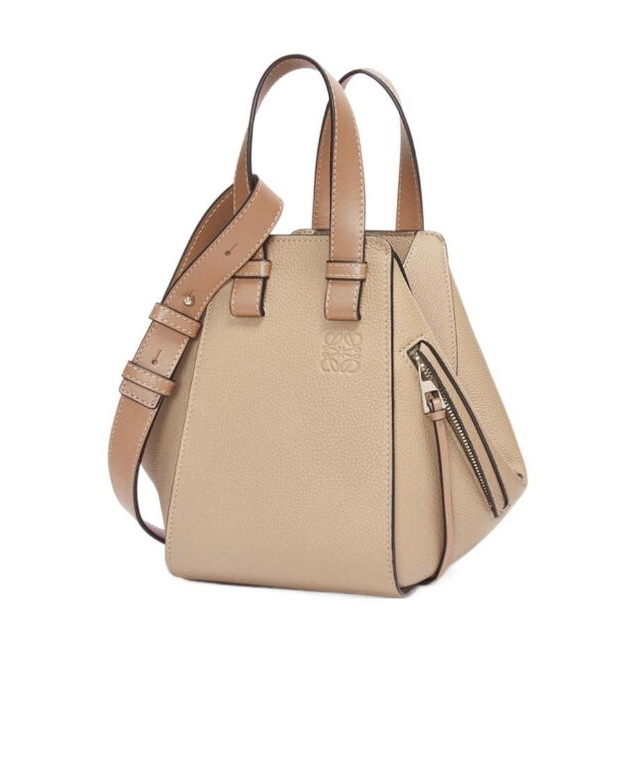 Loewe Hammock Grained Tote Bag In Nude