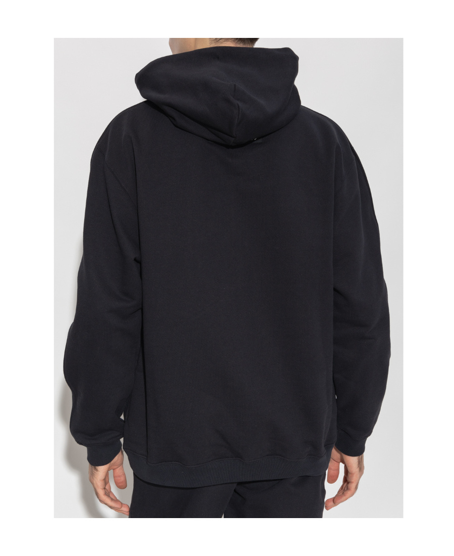 Shop Vtmnts Logo-patch Long-sleeve Hoodie In Black