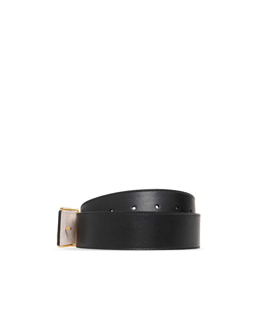 Balmain Logo-buckle Belt In Black