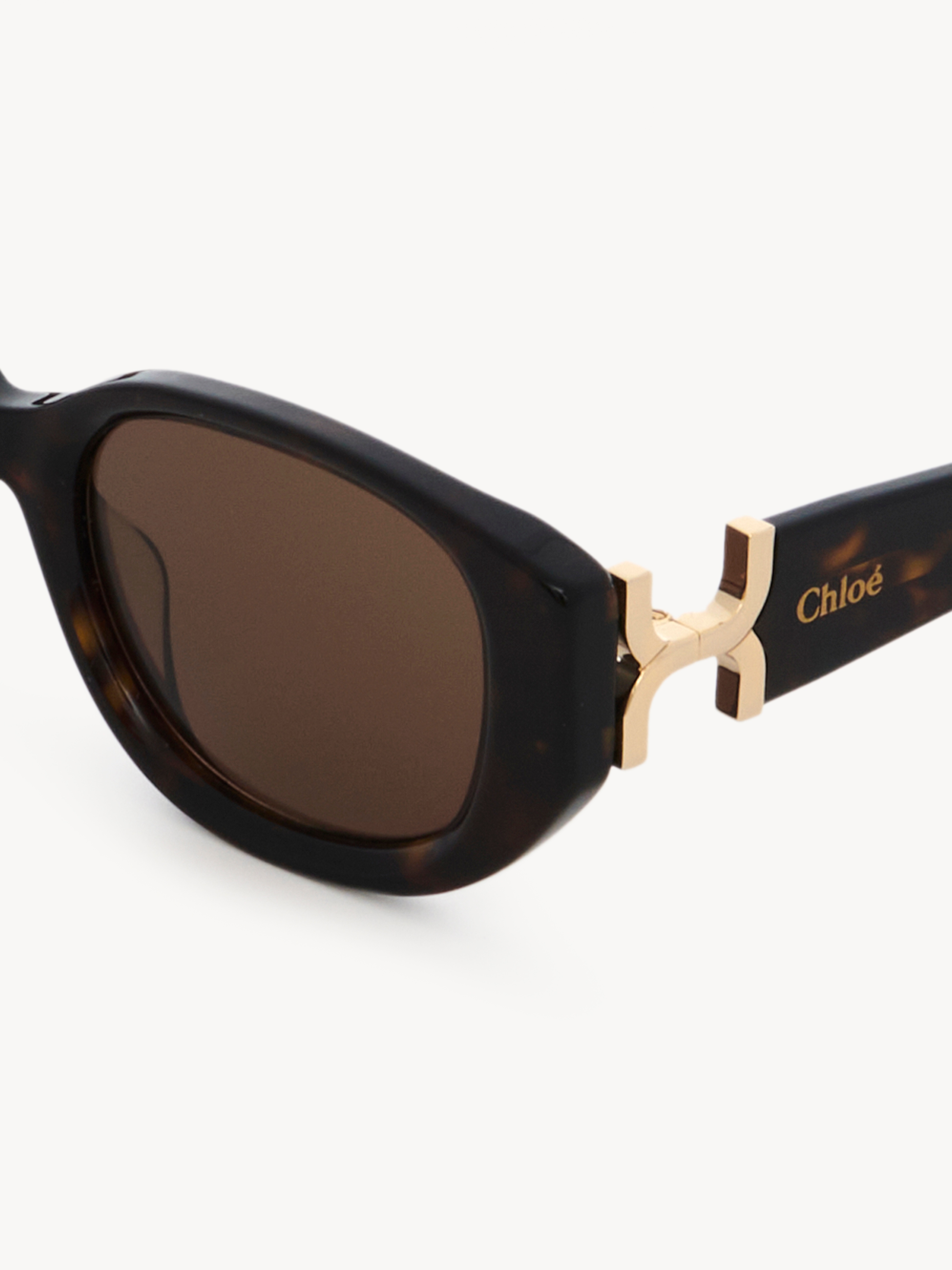 Chloé Marcie Elliptical Sunglasses In Brown