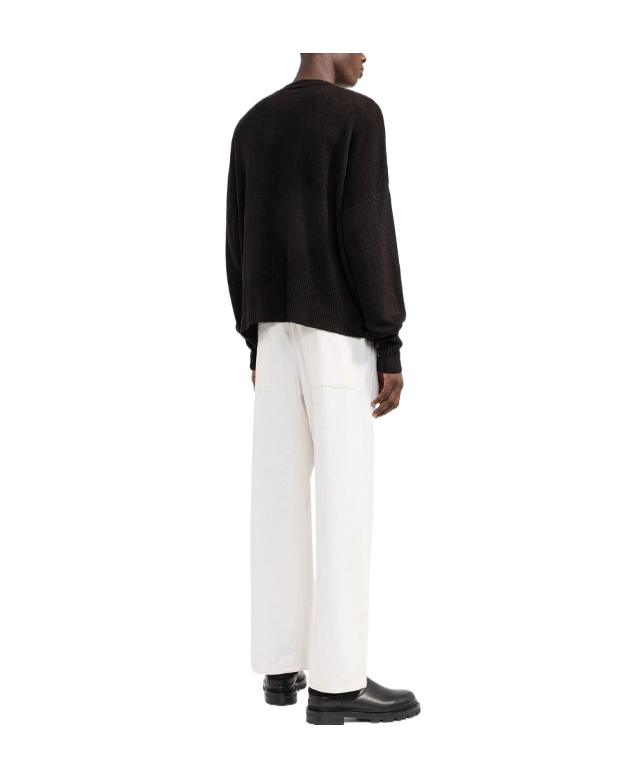 Palm Angels Palm Tree-print Linen Jumper In Black
