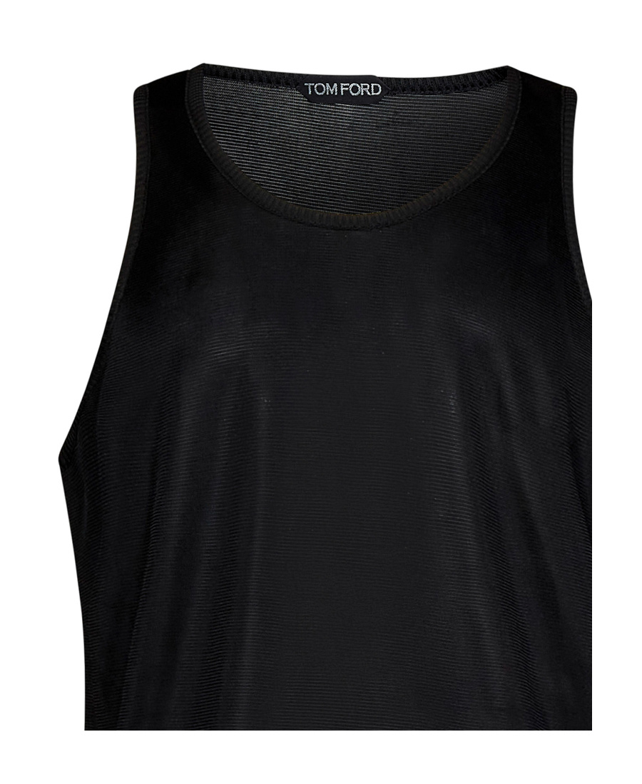 Tom Ford Sleeveless Jersey Vest In Black