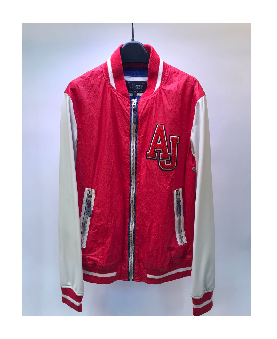 ARMANI JEANS LOGO DETAILS BASEBALL JACKET