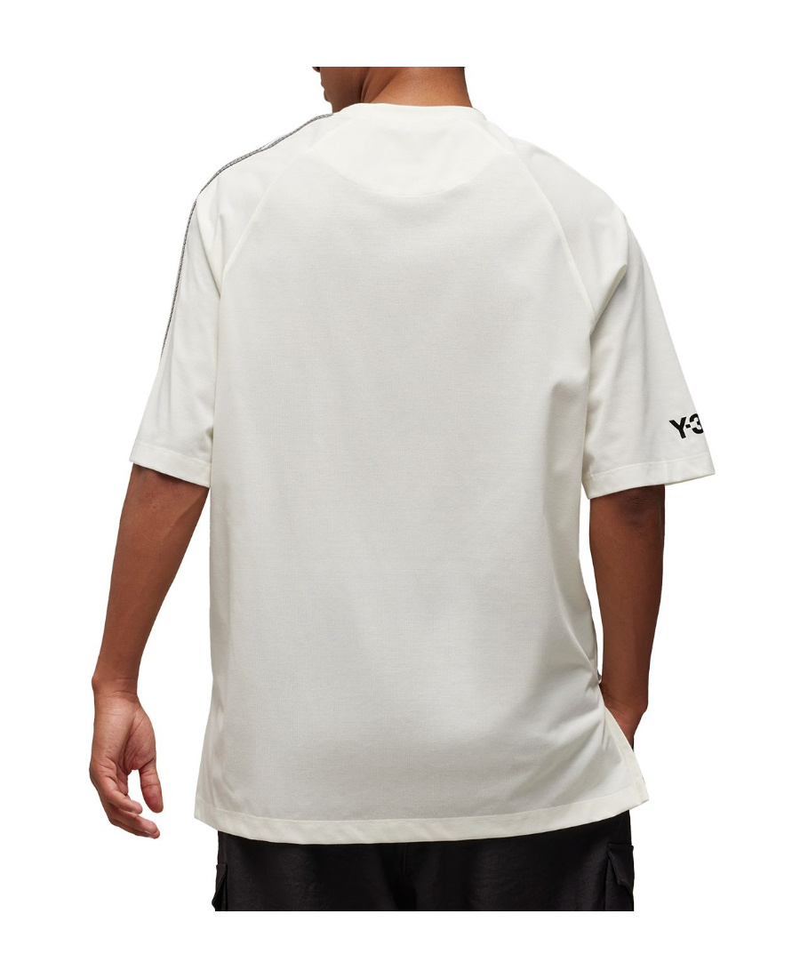 Y-3 White Striped T-shirt In White