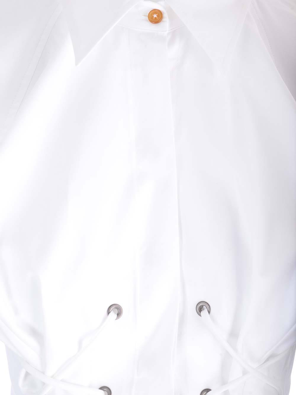 Shop Vivienne Westwood Orb-embroidered Cotton Shirt In White