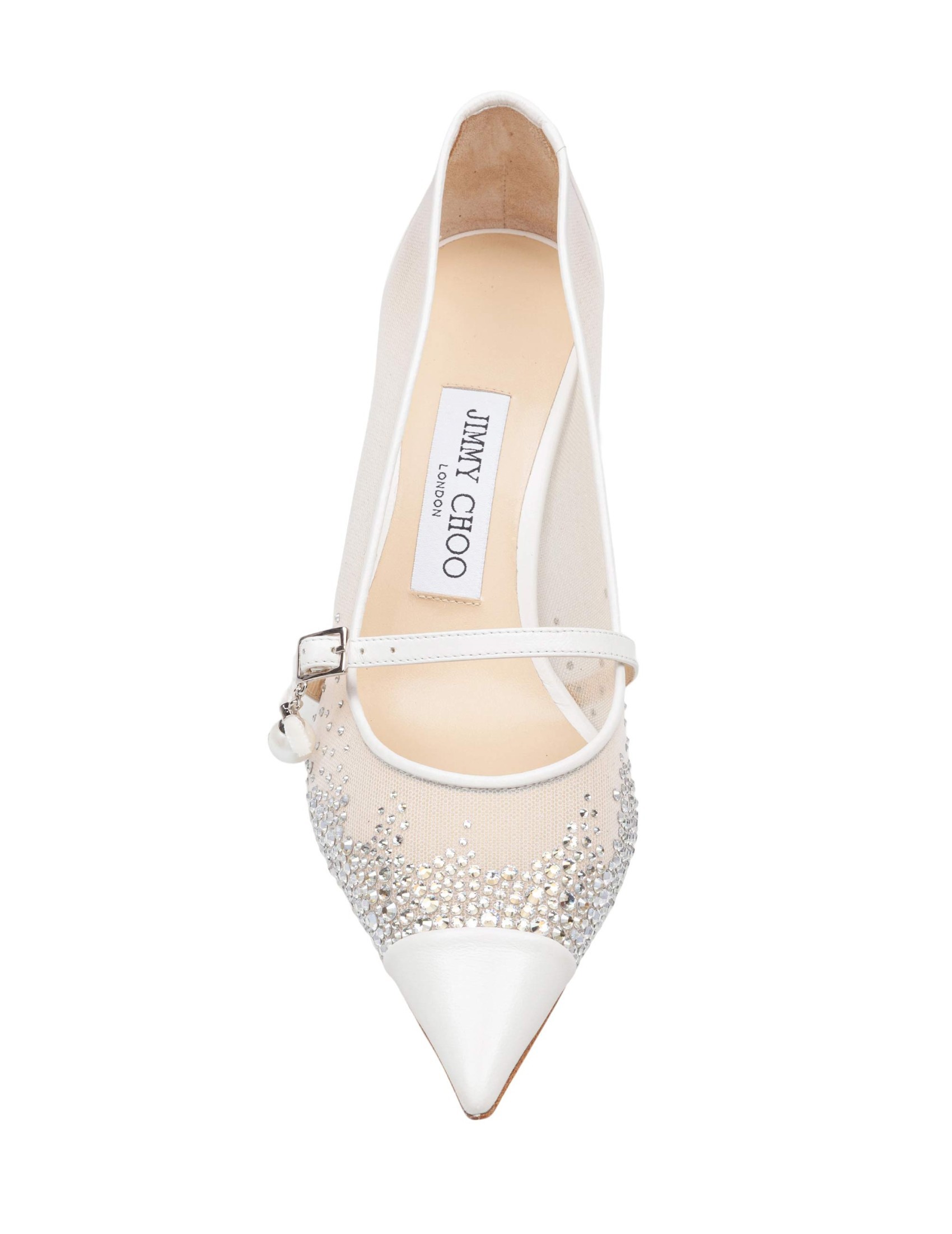 Jimmy Choo Mesh And Leather Pumps In White