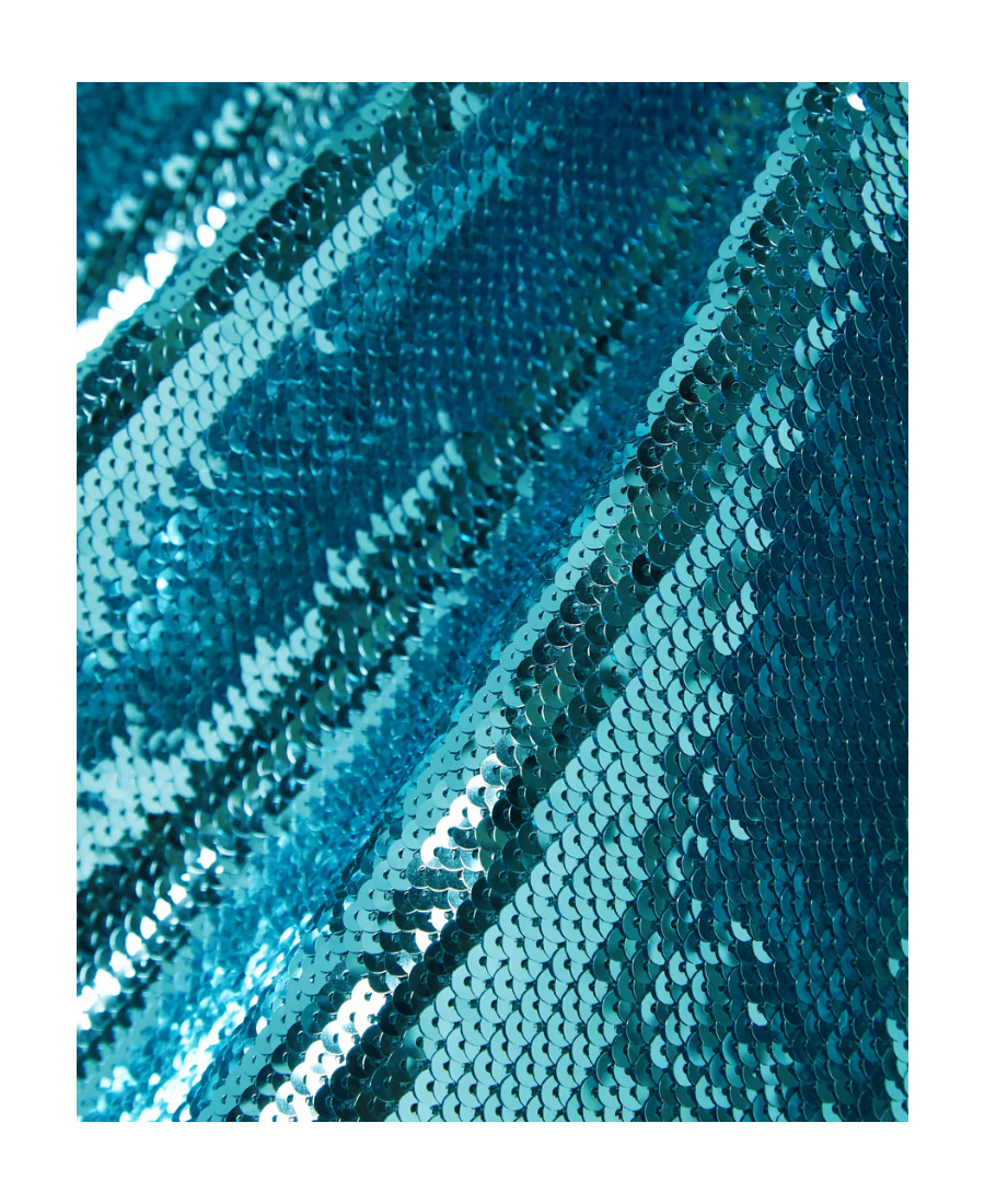 Loewe Asymmetrical Sequined Mini Skirt In Blue