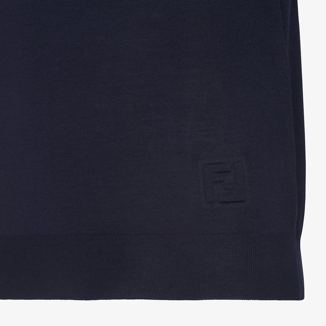 Fendi Wool Knitted Polo Shirt In Black