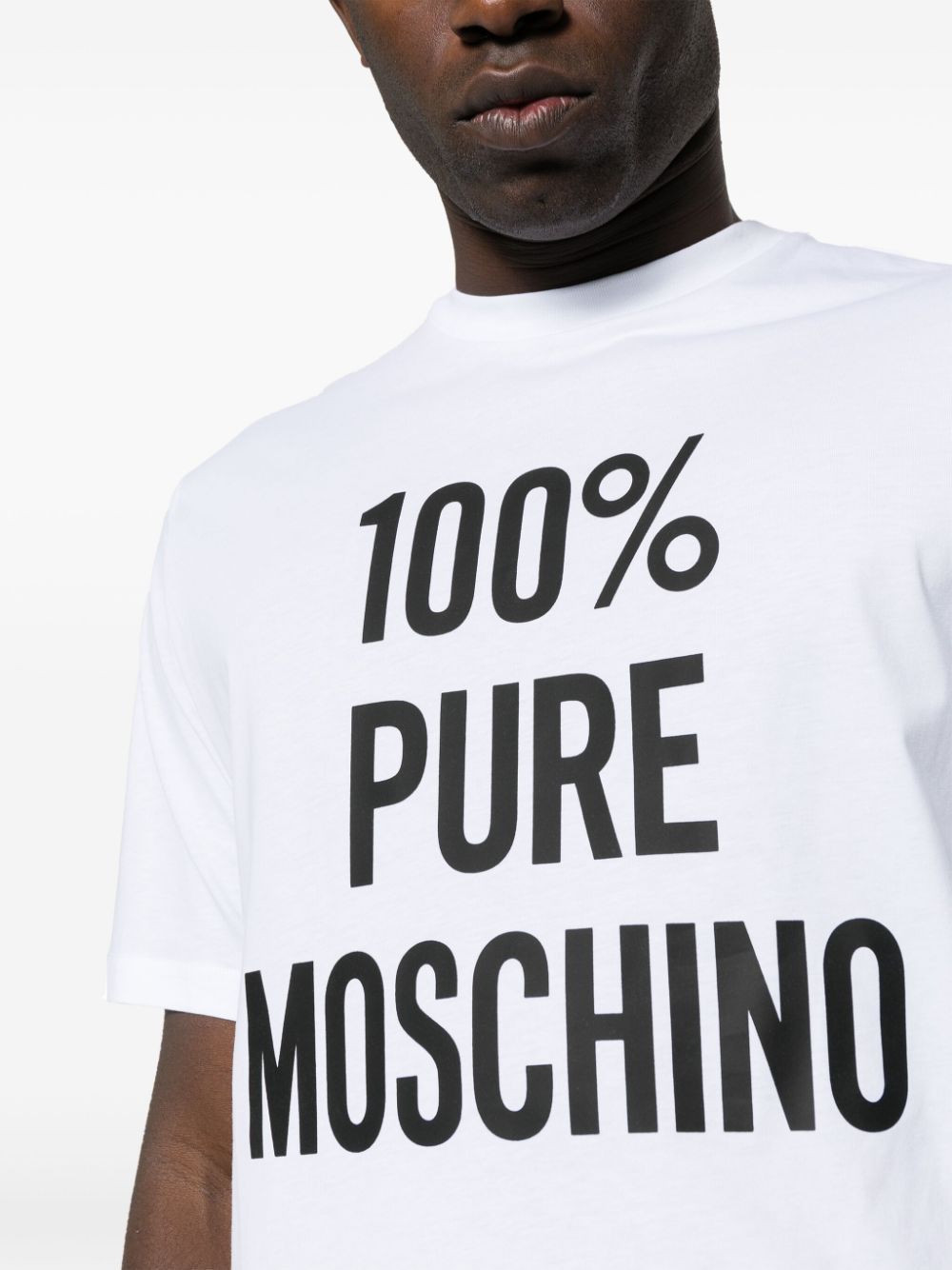 Moschino Versatile Crew Neck T-shirt In White