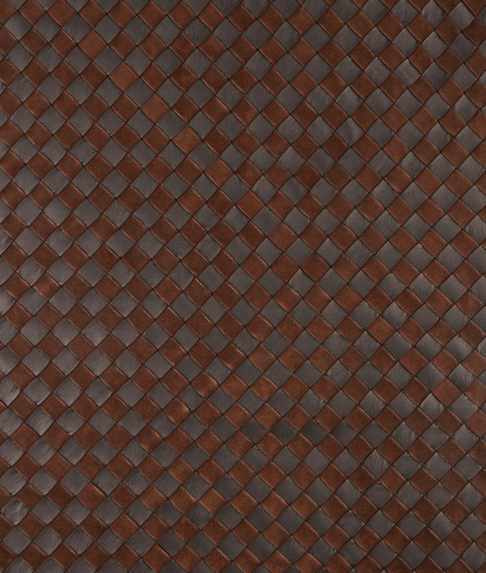 Bottega Veneta Intrecciato Leather And Suede Shirt In Brown
